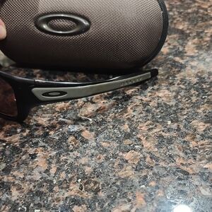 Oakley Black and Silver Sunglasses with Case